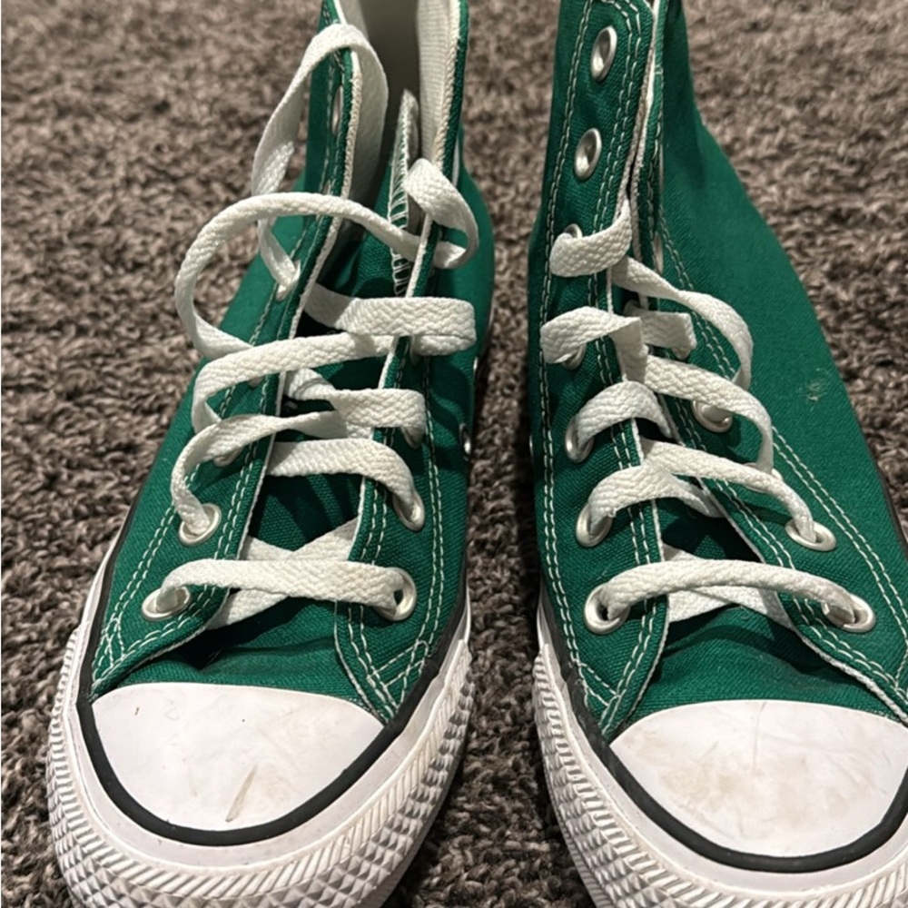 Converse Emerald High-Tops with White Accents - Picture 4 of 6